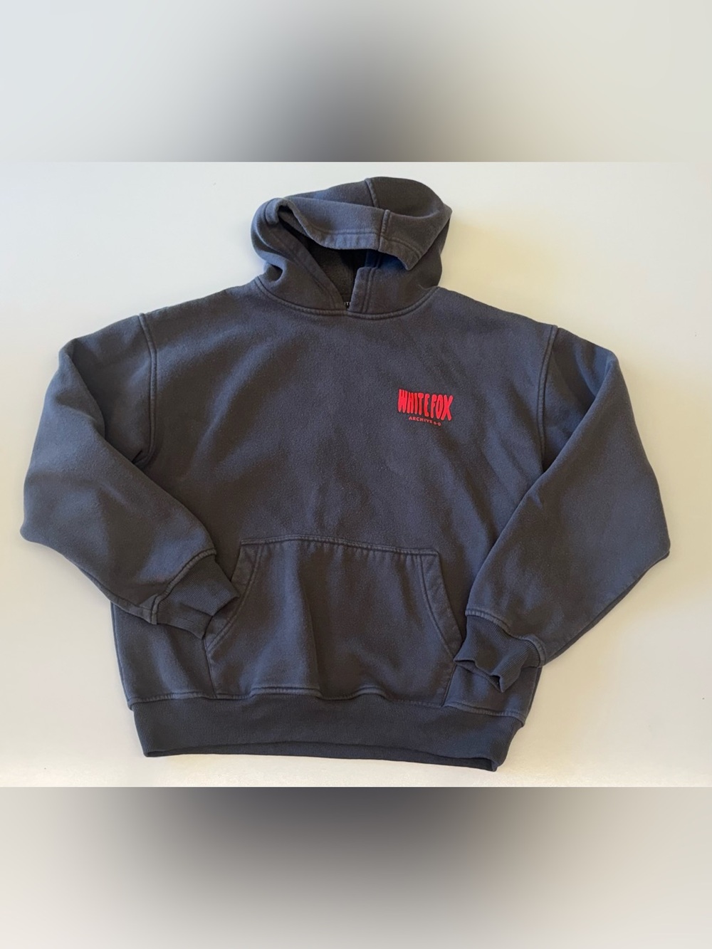 White Fox Gray Red Archive 6.0 Hoodie Graphic  M/L